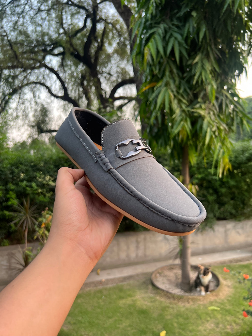 Grey exective loafer