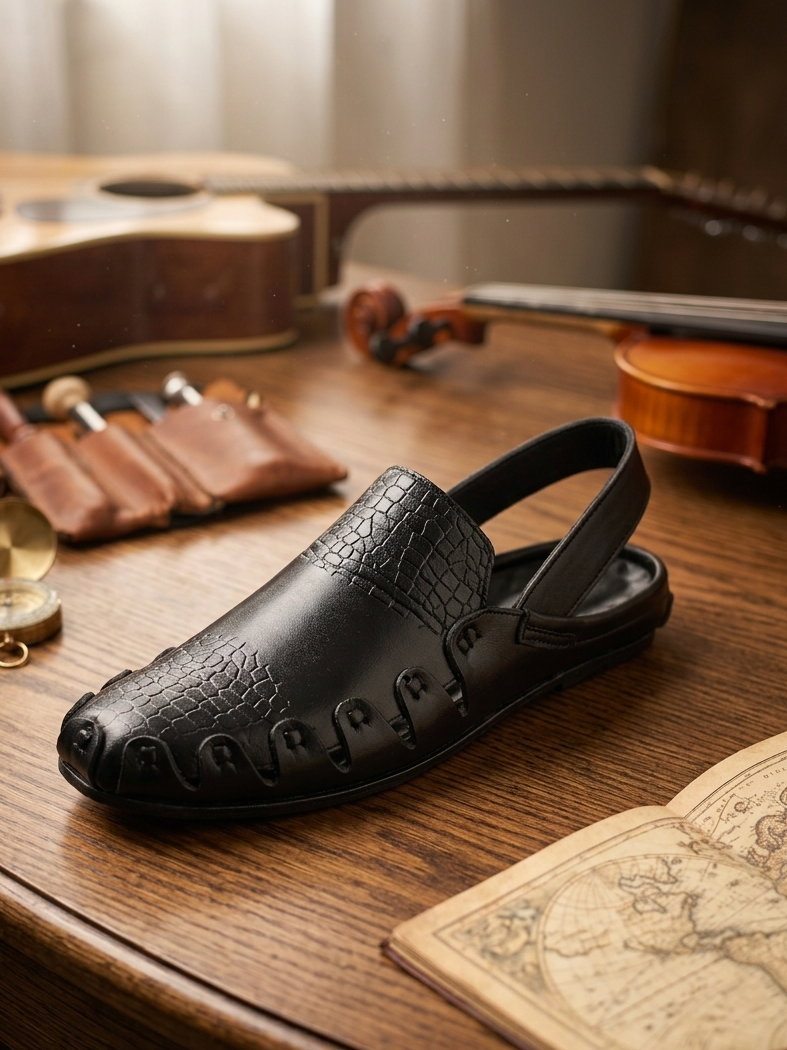 Black Medicated Sandal