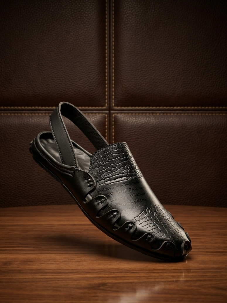 Black Medicated Sandal