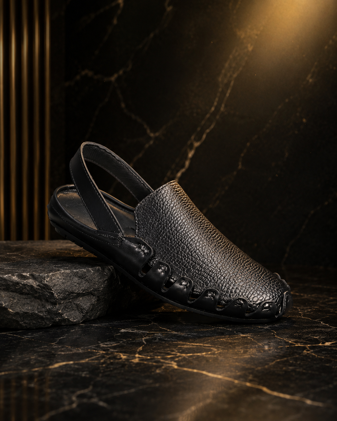 Black Medicated Sandal