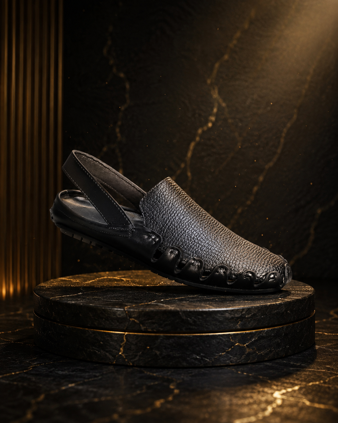 Black Medicated Sandal