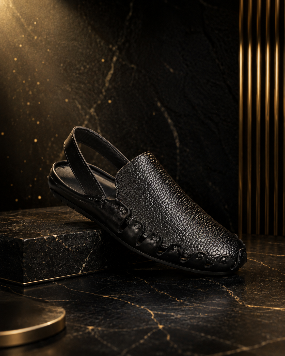 Black Medicated Sandal